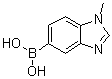 结构式 CAS# 1107627-21-3, 1-甲基苯并咪唑-5-基硼酸