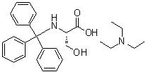 结构式 CAS# 111061-44-0, N-(三苯基甲基)-L-丝氨酸与三乙胺的化合物