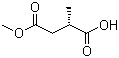 structure of CAS# 111266-27-4, (2S)-Methylbutanedioic acid 4-methyl ester;(2S)-2-Methylbutanedioic acid 4-methyl ester