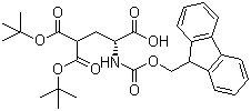 结构式 CAS# 111662-65-8, N-(9-芴甲氧羰基)-gamma-羧基-D-谷氨酸 gamma-二叔丁酯