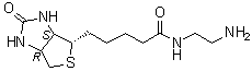 structure of CAS# 111790-37-5, (3aS,4S,6aR)-N-(2-Aminoethyl)hexahydro-2-oxo-1H-thieno[3,4-d]imidazole-4-pentanamide