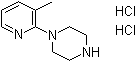 结构式 CAS# 111960-11-3, 1-(3-甲基-2-吡啶基)哌嗪二盐酸盐