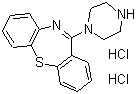 structure of CAS# 111974-74-4, 11-Piperazinodibenzo[b,f][1,4]thiazepine dihydrochloride;11-(1-Piperazinyl)-dibenzo[b,f][1,4]thiazepine dihydrochloride
