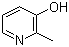 structure of CAS# 1121-25-1, 3-Hydroxy-2-methylpyridine;2-Methyl-3-pyridinol; 3-Hydroxy-2-picoline