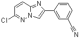 结构式 CAS# 1125406-99-6, 3-(6-氯咪唑并[1,2-b]哒嗪-2-基)苯甲腈