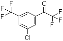 结构式 CAS# 1125812-58-9, 1-[3-氯-5-(三氟甲基)苯基]-2,2,2-三氟乙酮