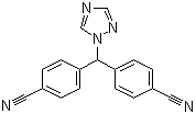structure of CAS# 112809-51-5, Letrozole;4,4'-(1H-1,2,4-Triazol-1-ylmethylene)bisbenzonitrile