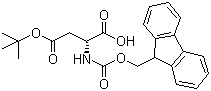 结构式 CAS# 112883-39-3, N-芴甲氧羰基-D-天冬氨酸-4-叔丁酯