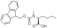 结构式 CAS# 112883-42-8, N-[芴甲氧羰基]-N-甲基-L-正亮氨酸