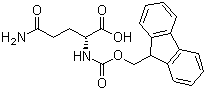 结构式 CAS# 112898-00-7, N-[9H-芴-9-基甲氧羰基]-D-谷氨酰胺