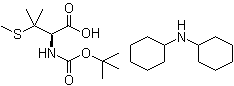structure of CAS# 112898-23-4, N-[(1,1-Dimethylethoxy)carbonyl]-3-(methylthio)-L-valine dicyclohexylammonium salt