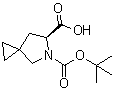 结构式 CAS# 1129634-44-1, (S)-5-(叔丁氧羰基)-5-氮杂螺[2.4]庚烷-6-羧酸