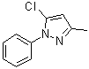 结构式 CAS# 1131-17-5, 5-氯-3-甲基-1-苯基-1H-吡唑