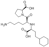 structure of CAS# 1132650-67-9, N2-((1S)-1-Carboxy-3-cyclohexylpropyl)-L-lysyl-L-proline;(2S)-1-[(2S)-6-amino-2-[[(1S)-1-carboxy-3-cyclohexylpropyl]amino]hexanoyl]pyrrolidine-2-carboxylic acid