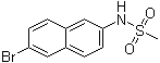 结构式 CAS# 1132940-86-3, N-(6-溴萘-2-基)甲烷磺酰胺