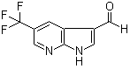structure of CAS# 1135283-53-2, 5-(Trifluoromethyl)-1H-pyrrolo[2,3-b]pyridine-3-carboxaldehyde