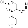 结构式 CAS# 1137278-42-2, 4-(5-氯噻唑并[4,5-d]嘧啶-7-基)吗啉