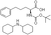 结构式 CAS# 113756-89-1, N-叔丁氧羰基-L-2-氨基-5-苯基戊酸二环己胺盐