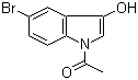 结构式 CAS# 114165-30-9, N-乙酰基-5-溴-3-羟基吲哚