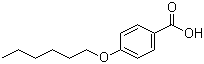 结构式 CAS# 1142-39-8, 4-己氧基苯甲酸; 对己氧基苯甲酸