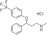结构式 CAS# 114247-09-5, R-氟西汀; N-甲基-gamma-[4-(三氟甲基)-苯氧基]-苯丙胺