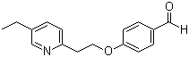 结构式 CAS# 114393-97-4, 4-[2-(5-乙基-2-吡啶基)乙氧基]苯甲醛