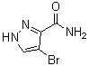 structure of CAS# 1146951-57-6, 4-Bromo-1H-pyrazole-3-carboxamide