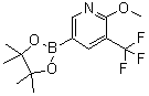 结构式 CAS# 1150561-61-7, 2-甲氧基-3-(三氟甲基)吡啶-5-硼酸频哪醇酯