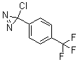 结构式 CAS# 115127-52-1, 3-氯-3-[4-(三氟甲基)苯基]-3H-双吖丙啶