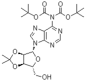 structure of CAS# 1152172-19-4, N,N-Bis[(1,1-dimethylethoxy)carbonyl]-2',3'-O-(1-methylethylidene)adenosine
