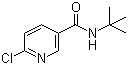 结构式 CAS# 115309-58-5, 6-氯烟酰叔丁胺; 6-氯-N-叔丁基-3-吡啶甲酰胺