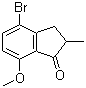 structure of CAS# 1155261-18-9, 4-Bromo-7-methoxy-2-methyl-2,3-dihydro-1H-inden-1-one