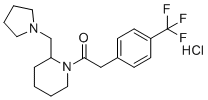 structure of CAS# 115730-24-0, ZT 52656A hydrochloride;1-[2-(pyrrolidin-1-ylmethyl)piperidin-1-yl]-2-[4-(trifluoromethyl)phenyl]ethanone;hydrochloride