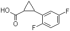 结构式 CAS# 1157698-34-4, 2-(2,5-二氟苯基)环丙烷甲酸