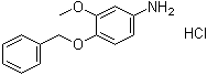 结构式 CAS# 1159825-08-7, 3-甲氧基-4-(苯基甲氧基)苯胺盐酸盐
