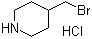 structure of CAS# 1159825-22-5, 4-(Bromomethyl)piperidine hydrochloride (1:1)