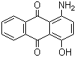 structure of CAS# 116-85-8, 1-Amino-4-hydroxyanthraquinone;1-Hydroxy-4-aminoanthraquinone; Celliton Fast Pink B; Disperse Red 15