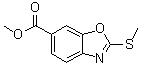 structure of CAS# 1160490-11-8, 2-(Methylthio)-6-benzoxazolecarboxylic acid methyl ester