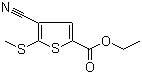 结构式 CAS# 116170-84-4, 4-氰基-5-(甲硫基)噻吩-2-甲酸乙酯