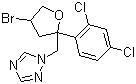 structure of CAS# 116255-48-2, Bromuconazole;Granit; LS 860263; Vectra; 2,5-Anhydro-4-bromo-1,3,4-trideoxy-2-C-(2,4-dichlorophenyl)-1-(1H-1,2,4-triazol-1-yl)pentitol