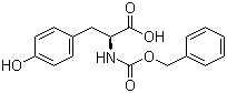 结构式 CAS# 1164-16-5, N-苄氧羰基-L-酪氨酸
