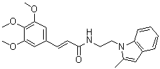 结构式 CAS# 1164462-05-8, (2E)-N-[2-(2-甲基-1H-吲哚-1-基)乙基]-3-(3,4,5-三甲氧基苯基)-2-丙烯酰胺