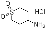 structure of CAS# 116529-31-8, 4-Aminotetrahydro-2H-thiopyran 1,1-dioxide hydrochloride;Tetrahydro-2H-thiopyran-4-amine 1,1-dioxide hydrochloride