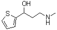 structure of CAS# 116539-56-1, 3-Methylamino-1-(2-thienyl)-1-propanol;(±)-3-(N-Methylamino)-1-(2-thienyl)-1-propanol; 3-(Methylamino)-1-(thien-2-yl)propanol; 3-(Methylamino)-1-(thiophen-2-yl)propan-1-ol