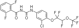 结构式 CAS# 116714-46-6, 双苯氟脲; N-[[3-氯-4-[1,1,2-三氟-2-(三氟甲氧基)乙氧基]苯基]氨基甲酰基]-2,6-双氟苯甲酰胺