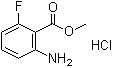 结构式 CAS# 1170167-90-4, 2-氨基-6-氟苯甲酸甲酯盐酸盐