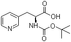 结构式 CAS# 117142-26-4, Boc-3-(3-吡啶基)-L-丙氨酸; N-叔丁氧羰基-3-吡啶基-L-丙氨酸