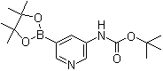 structure of CAS# 1171897-39-4, [5-(4,4,5,5-Tetramethyl-[1,3,2]dioxaborolan-2-yl)pyridin-3-yl]carbamic acid tert-butyl ester