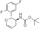 structure of CAS# 1172623-98-1, N-[(2R,3S)-2-(2,5-Difluorophenyl)-3,4-dihydro-2H-pyran-3-yl]carbamic acid 1,1-dimethylethyl ester