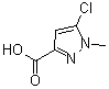 structure of CAS# 1173246-76-8, 5-Chloro-1-methyl-1H-pyrazole-3-carboxylic acid